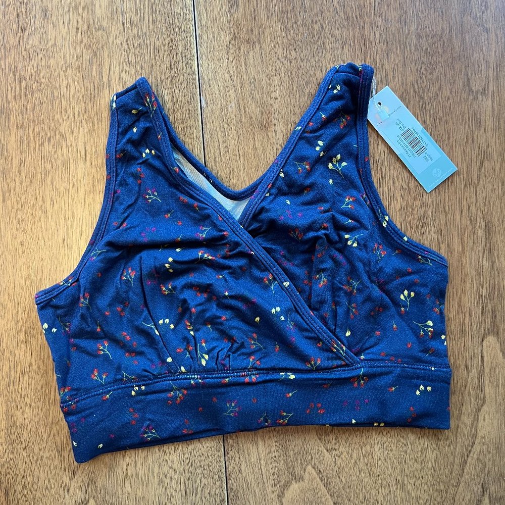Floral French Terry Racerback Nursing Bra  - Kindred Bravely (Size M Busty)